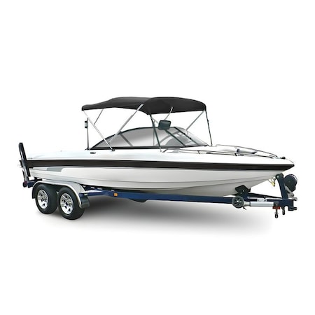 Eevelle Summerset Sunflair Premium Bimini Top Kit w/ Hardware and Frame 72in LONG, 46in HIGH, Fits 91in-96in SSF-463B96-BLK